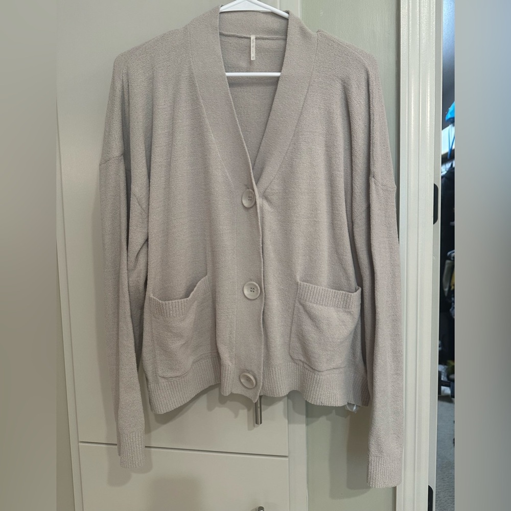 Hello Nite Gray Cardigan Sweater